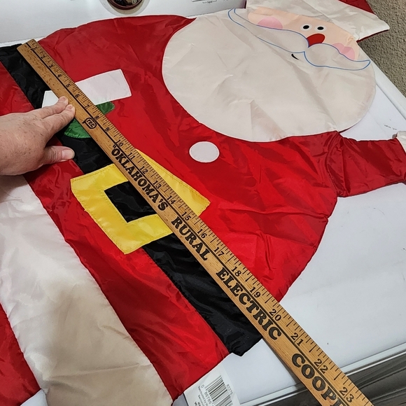 Santa Nylon Christmas Wall Decor 36x30" Gemmy Decoration - Picture 6 of 6